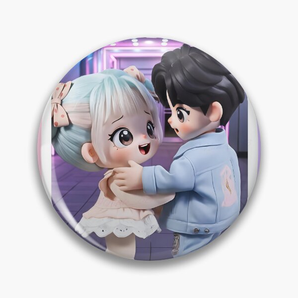 Item preview, K-Drama Movie Date Hug - Pastel Chibi Doll Photocard designed and sold by Nicole_83.