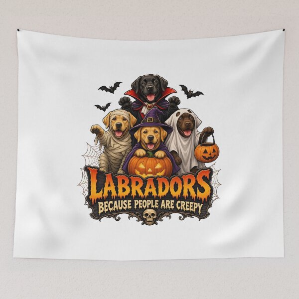 Item preview, Labrador Halloween Costumes Vampire Ghost Pumpkin Skeleton designed and sold by Dmo3HarkoArt.