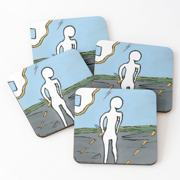 Item preview, Minimalist Figure Open Road Expressive Painting designed and sold by Dwaalhaas.com.