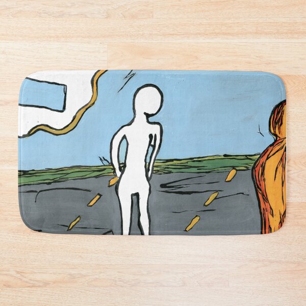 Item preview, Minimalist Figure Open Road Expressive Painting designed and sold by Dwaalhaas.com.