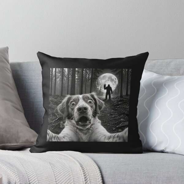 Item preview, Brittany Spaniel Bigfoot Peace Sign Selfie Funny Sasquatch Dog designed and sold by CleoJames.