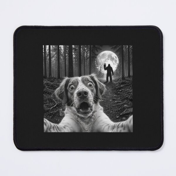 Item preview, Brittany Spaniel Bigfoot Peace Sign Selfie Funny Sasquatch Dog designed and sold by CleoJames.