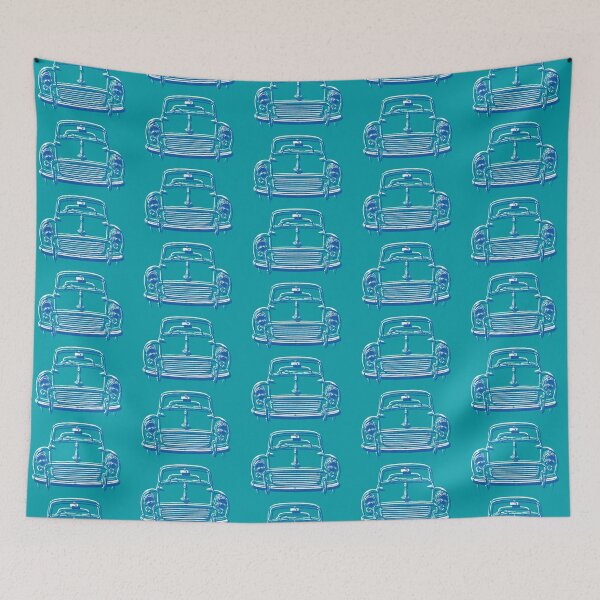 Item preview, Morris Minor 1960s British classic car blue-white designed and sold by soitwouldseem.