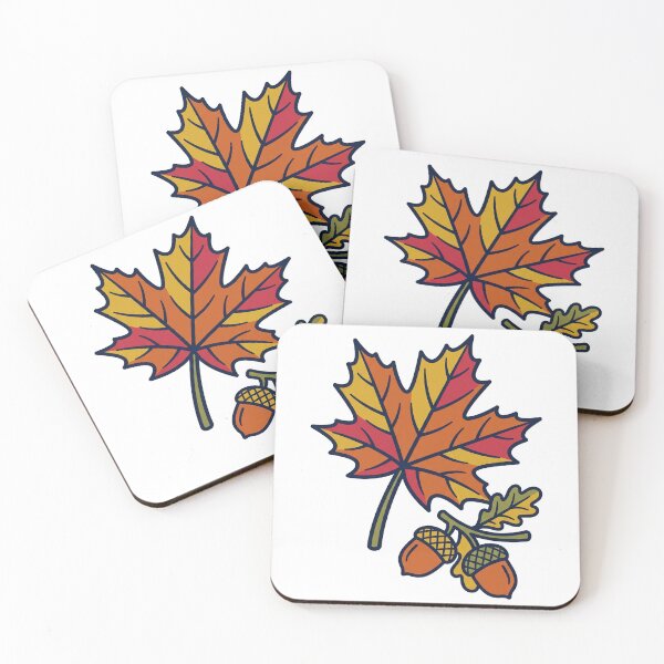Item preview, Autumn Leaves and Acorns Flat Color Illustration designed and sold by seunghus.