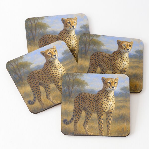 Item preview, Cheetah Painting – African Wildlife Art designed and sold by GalleryKauffeld.