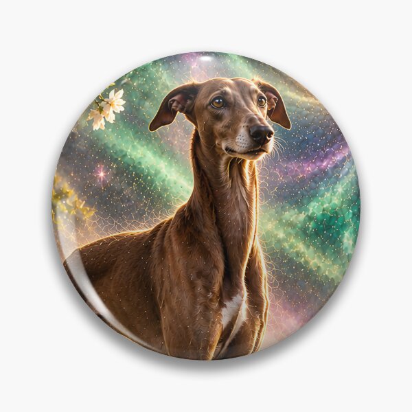 Item preview, Elegant three-legged greyhound in the galaxy space nebula designed and sold by knuppify.