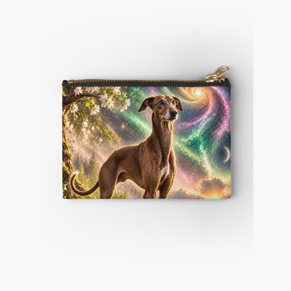 Item preview, Elegant three-legged greyhound in the galaxy space nebula designed and sold by knuppify.