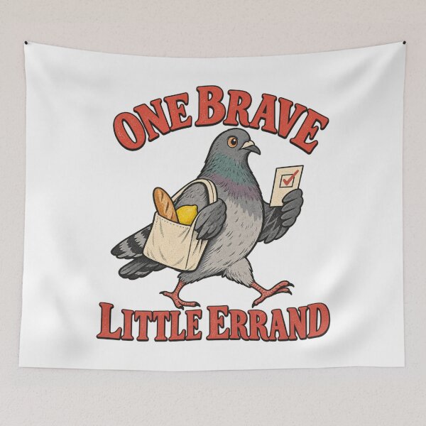 Item preview, One Brave Little Errand Pigeon Illustration designed and sold by ODDLUME CLUB.