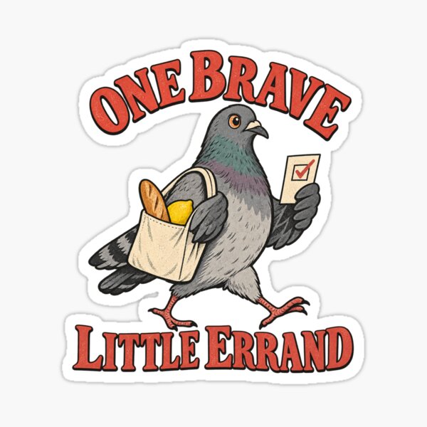Item preview, One Brave Little Errand Pigeon Illustration designed and sold by ODDLUME CLUB.