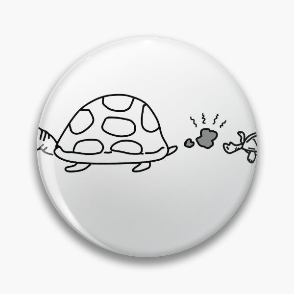 Item preview, Funny turtle farting near small turtle line art illustration designed and sold by KotchySmile.