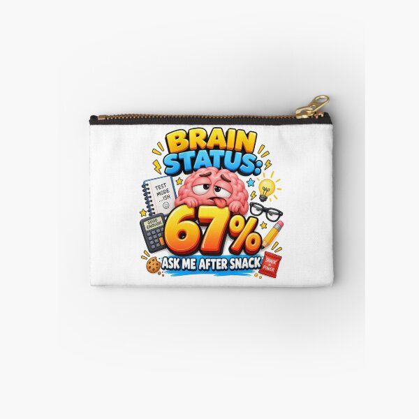 Item preview, Brain Status 67 Percent School Meme designed and sold by RØNI AI.