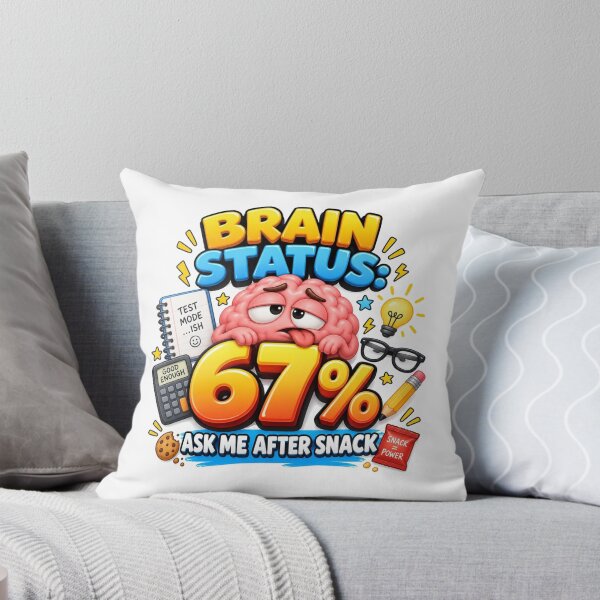 Item preview, Brain Status 67 Percent School Meme designed and sold by RØNI AI.