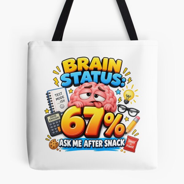 Item preview, Brain Status 67 Percent School Meme designed and sold by RØNI AI.
