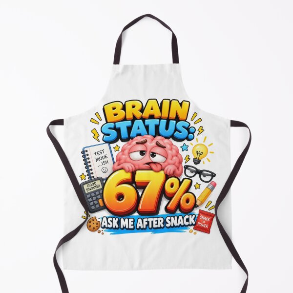 Item preview, Brain Status 67 Percent School Meme designed and sold by RØNI AI.