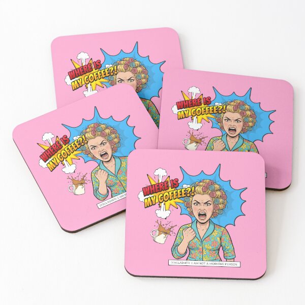 Item preview, Where Is My Coffee Retro Angry Woman Illustration designed and sold by littleblued.