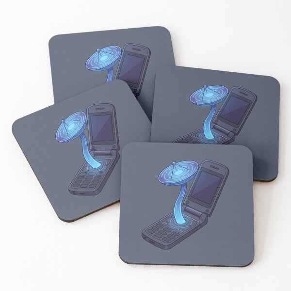 Item preview, Retro Flip Phone Satellite Mushroom Cyberpunk Art designed and sold by IriArt-Designs.