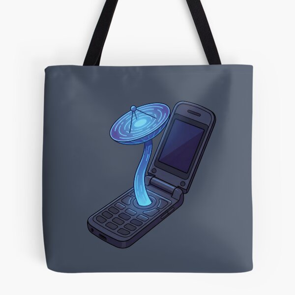 Item preview, Retro Flip Phone Satellite Mushroom Cyberpunk Art designed and sold by IriArt-Designs.