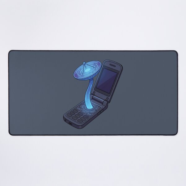 Item preview, Retro Flip Phone Satellite Mushroom Cyberpunk Art designed and sold by IriArt-Designs.