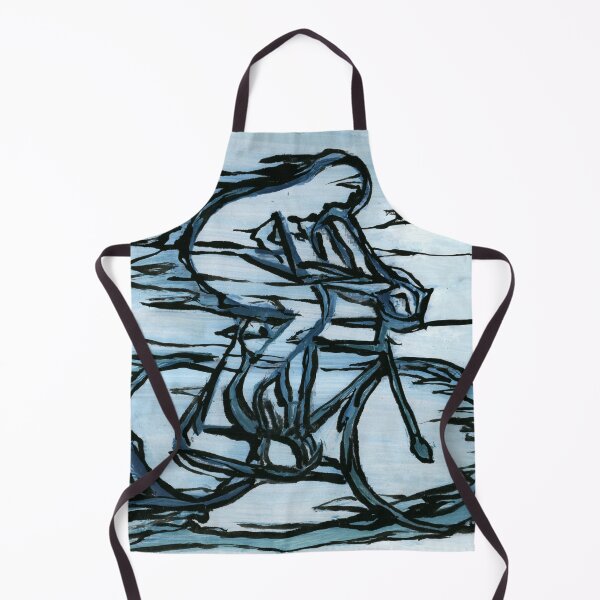 Aperçu de l'œuvre Peinture expressive dynamique en mouvement rapide d'un cycliste créée et vendue par Dwaalhaas.com.