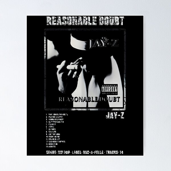Item preview, JAY-Z - REASONABLE DOUBT  ALBUM TRACKLIST designed and sold by caldernqleed.