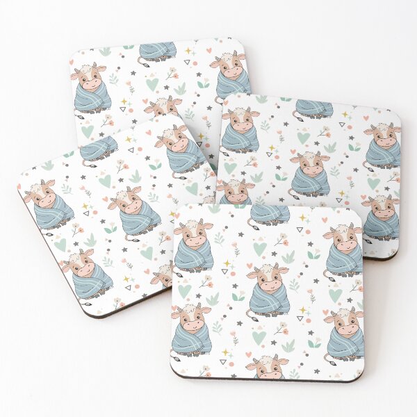 Item preview, Cute Cow Seamless Pattern designed and sold by prapapon.