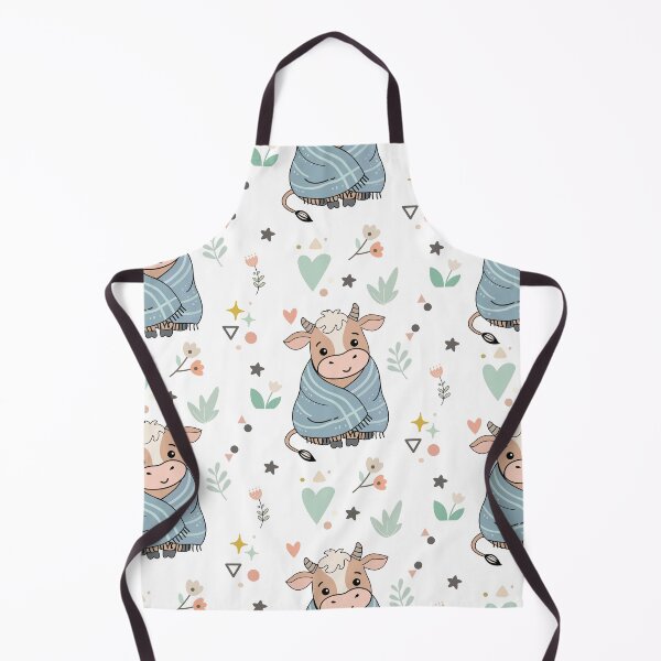 Item preview, Cute Cow Seamless Pattern designed and sold by prapapon.