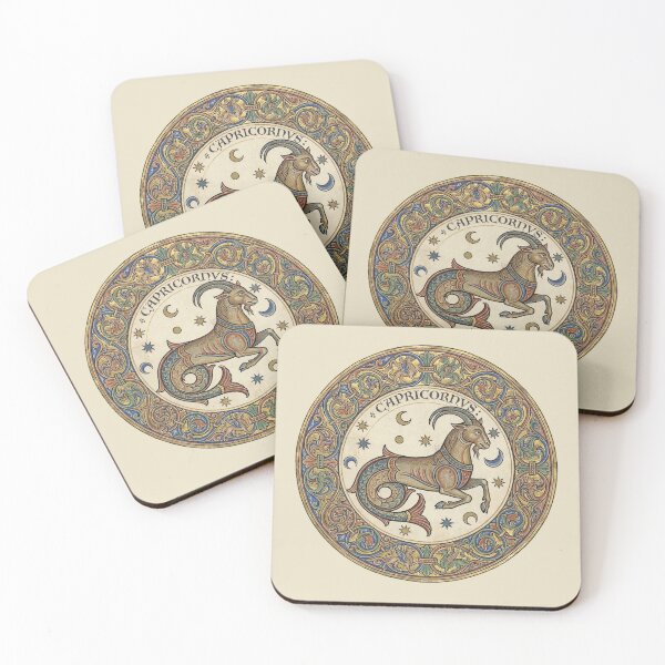 Item preview, Medieval Capricornus: Gothic Sea-Goat Zodiac Manuscript Art designed and sold by FreiherrPK.