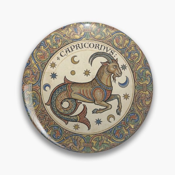 Item preview, Medieval Capricornus: Gothic Sea-Goat Zodiac Manuscript Art designed and sold by FreiherrPK.