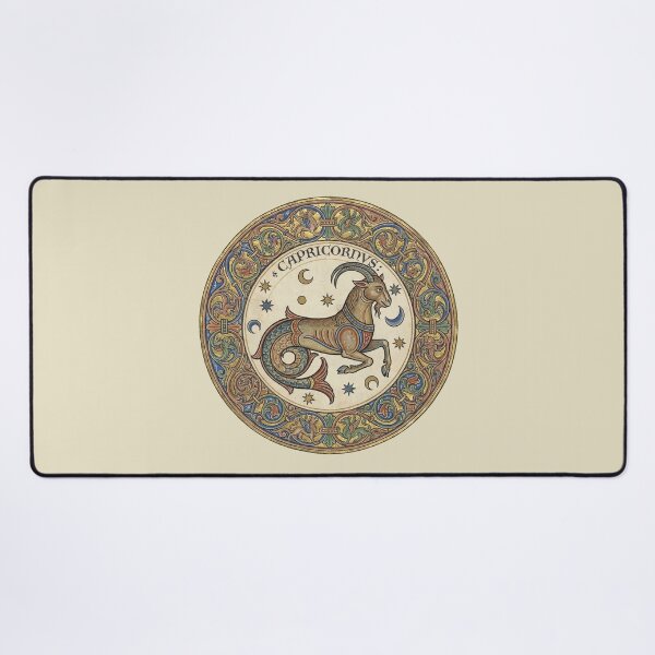 Item preview, Medieval Capricornus: Gothic Sea-Goat Zodiac Manuscript Art designed and sold by FreiherrPK.