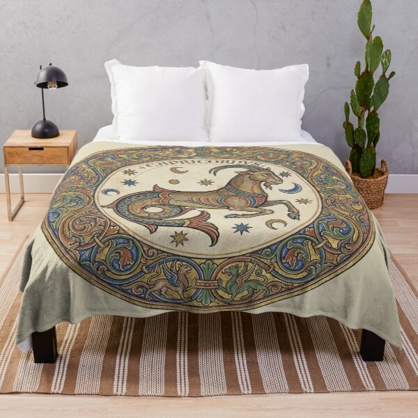Item preview, Medieval Capricornus: Gothic Sea-Goat Zodiac Manuscript Art designed and sold by FreiherrPK.