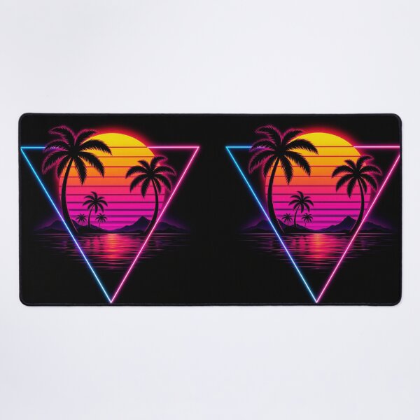 Item preview, Retro 80s Synthwave Neon Sunset Palms designed and sold by RetroWaveDesign.