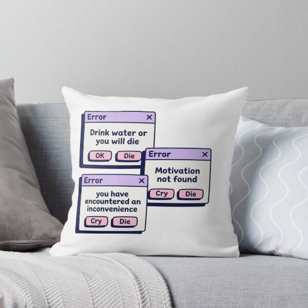 Item preview, Computer Error Dialogue Box Aesthetic Funny ADHD Mental Health Drink Water Meme designed and sold by raedattia.