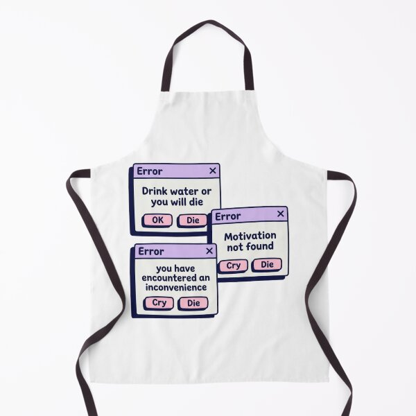 Item preview, Computer Error Dialogue Box Aesthetic Funny ADHD Mental Health Drink Water Meme designed and sold by raedattia.