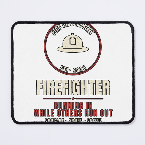 Item preview, Firefighter Running In Vintage Badge designed and sold by PeaksAndPrints.