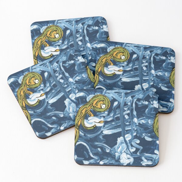 Item preview, Abstract Organic Creatures Swirling Starry Sky designed and sold by Dwaalhaas.com.