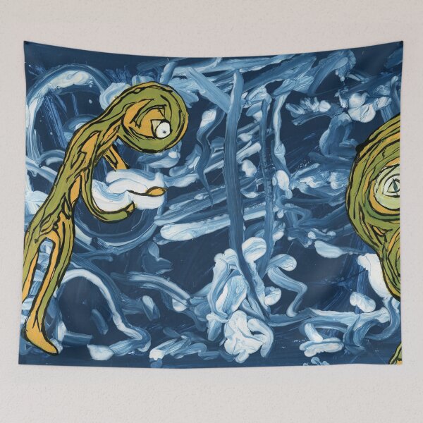 Item preview, Abstract Organic Creatures Swirling Starry Sky designed and sold by Dwaalhaas.com.
