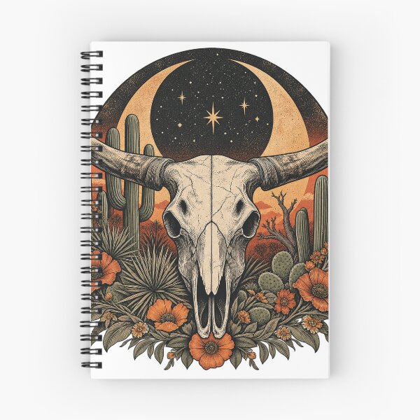 Item preview, Western Longhorn Skull Desert Moon designed and sold by kobsana.