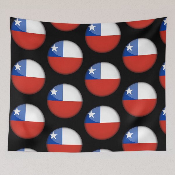 Item preview, Chilean 3D Round Flag Statement Art for Supporters designed and sold by YAZ.