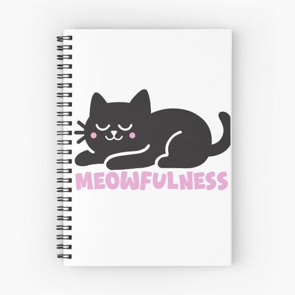 Item preview, Meowfulness Cute Black Cat Mindfulness Funny Pun designed and sold by dobfstore.