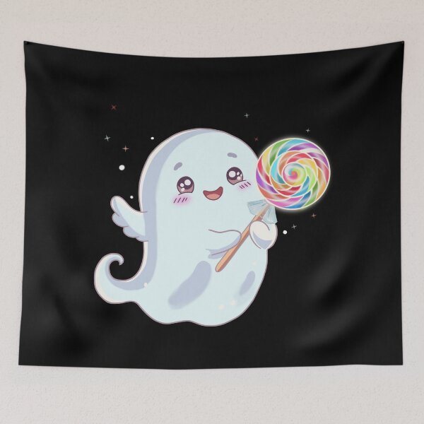 Item preview, Kawaii Ghost Rainbow Lollipop designed and sold by MoonlightTrace.