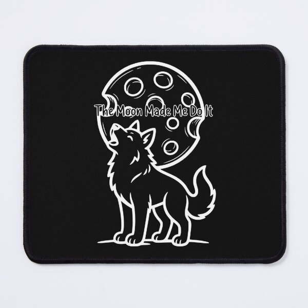 Item preview, The Moon Made Me Do It Funny Howling Dog Werewolf Halloween Art designed and sold by The Bold Line Studio.