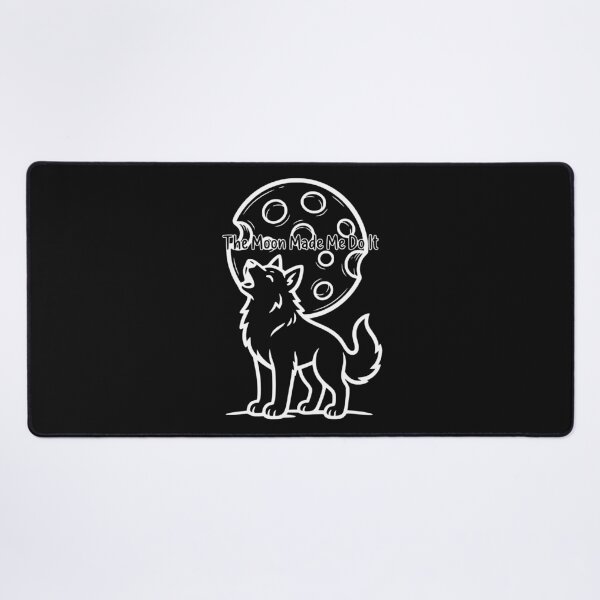 Item preview, The Moon Made Me Do It Funny Howling Dog Werewolf Halloween Art designed and sold by The Bold Line Studio.