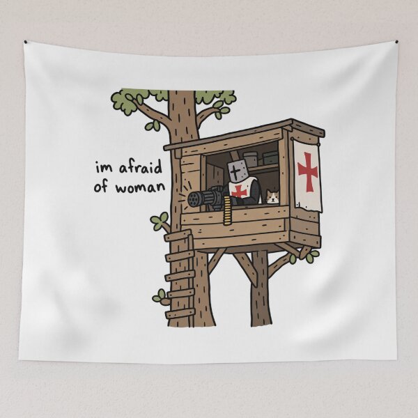 Item preview, Afraid of Women Medieval Knight designed and sold by MonkiFlipp.