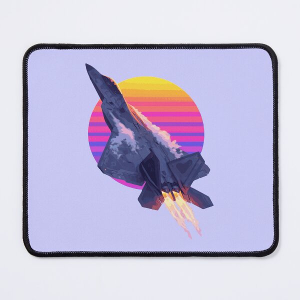 Item preview, Vaporwave Retro Synthwave Fighter Jet F-22 Stealth Fighter Neon Sunset designed and sold by KungPowUnicorn.