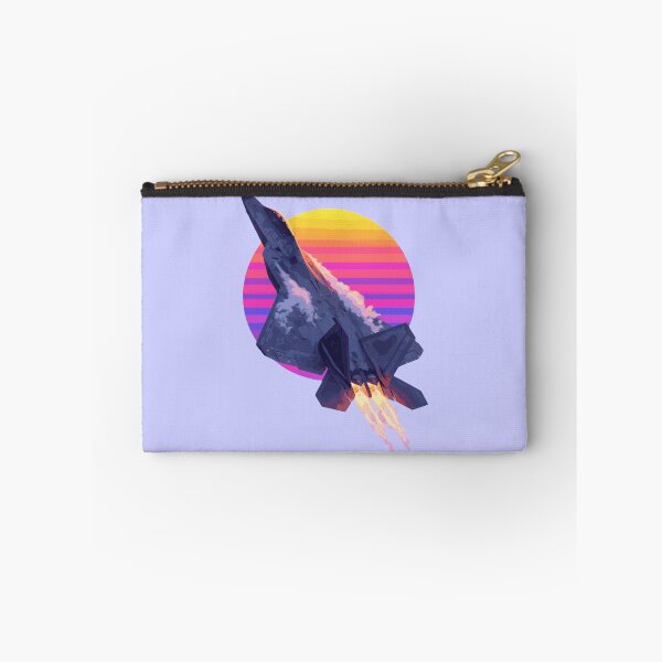 Item preview, Vaporwave Retro Synthwave Fighter Jet F-22 Stealth Fighter Neon Sunset designed and sold by KungPowUnicorn.
