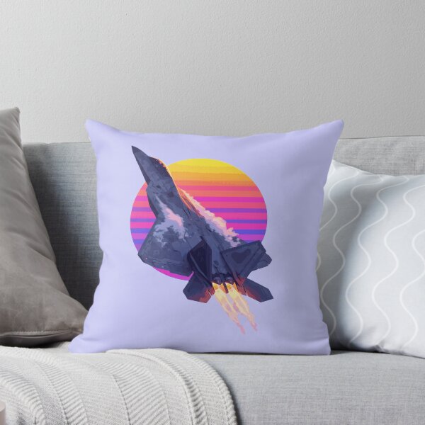 Item preview, Vaporwave Retro Synthwave Fighter Jet F-22 Stealth Fighter Neon Sunset designed and sold by KungPowUnicorn.