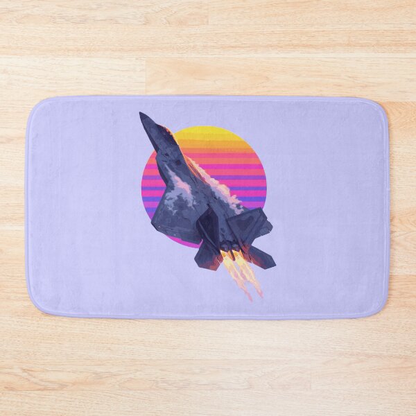 Item preview, Vaporwave Retro Synthwave Fighter Jet F-22 Stealth Fighter Neon Sunset designed and sold by KungPowUnicorn.