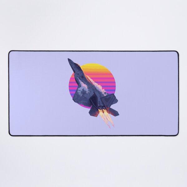Item preview, Vaporwave Retro Synthwave Fighter Jet F-22 Stealth Fighter Neon Sunset designed and sold by KungPowUnicorn.