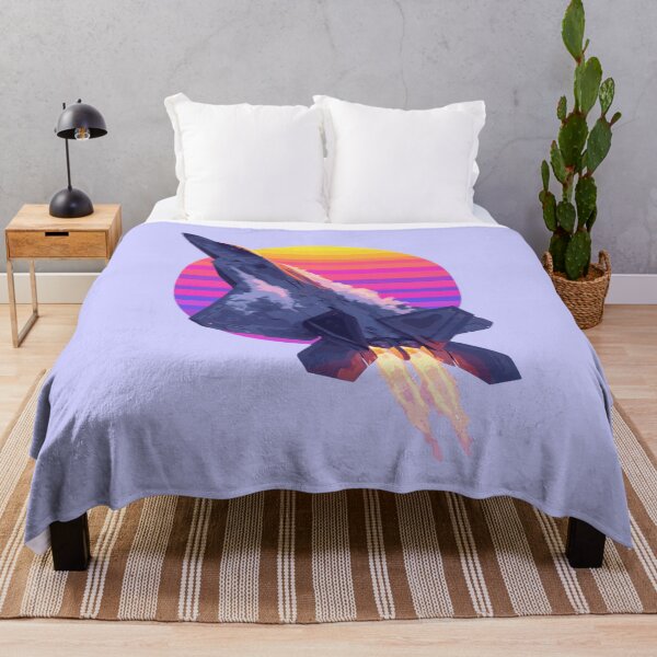 Item preview, Vaporwave Retro Synthwave Fighter Jet F-22 Stealth Fighter Neon Sunset designed and sold by KungPowUnicorn.
