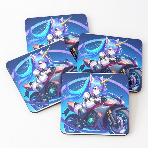 Item preview, Unicorn rider on a motorcycle designed and sold by BADESIGNZZ.